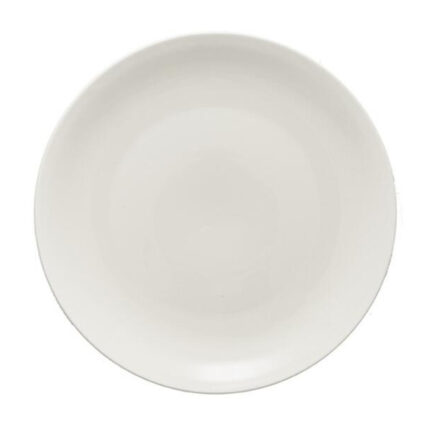 Wholesale Round Edge Bulk Dinner Plate Custom Dinner Ceramic Flat Shallow Plate