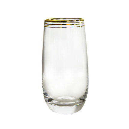 Light Luxury Gold Glass  Hospitality High Appearance Level Drink Juice Household Clear Glass
