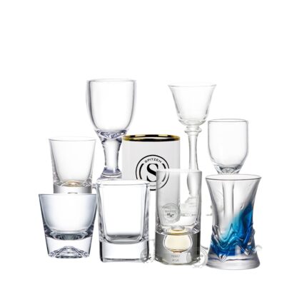 Manufacturer customizable lead free crystal  spirits shot glass
